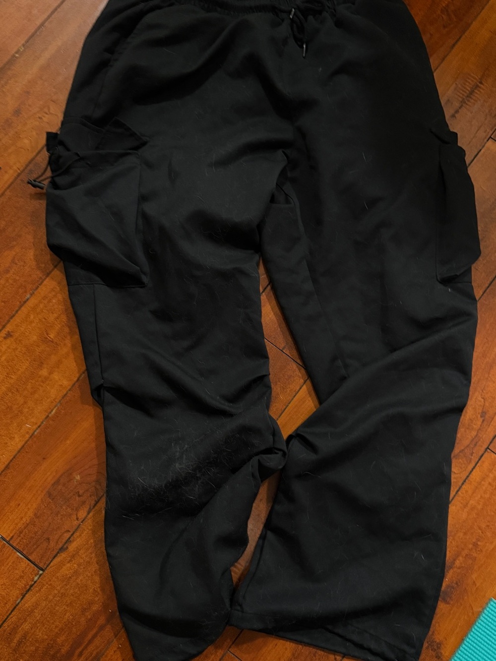 Men's Black Cargo Jogger Pants - Unbranded